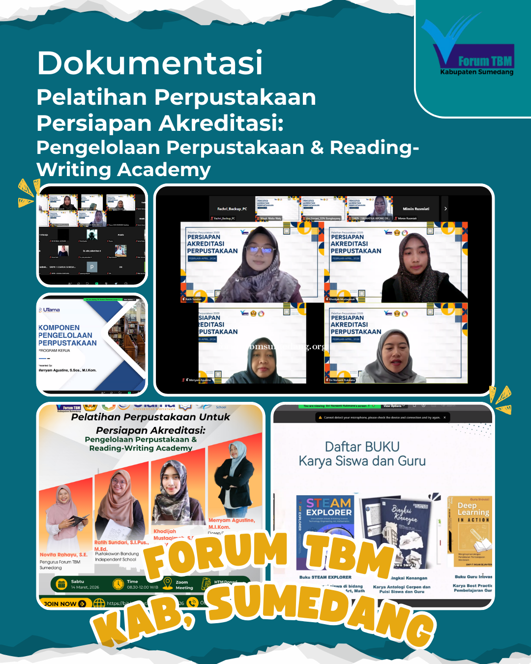 Forum TBM Sumedang Matangkan Kesiapan Akreditasi Perpustakaan Melalui Pelatihan Virtual